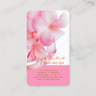 Tarjeta De Visita PixDezines PINK KONA PLUMERIAS