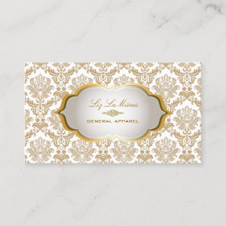Tarjeta De Visita PixDezines piqué vintage damasco/plata metálica