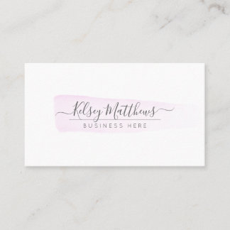 Tarjeta De Visita PixDezines Polvo Rotulador de color de agua rosado