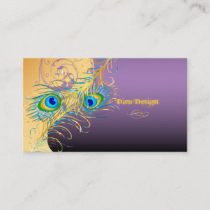 Tarjeta De Visita PixDezines psicodellic Peacock+lavender azul