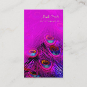 Tarjeta De Visita PixDezines Psychedelic Peacock, Personalizar!