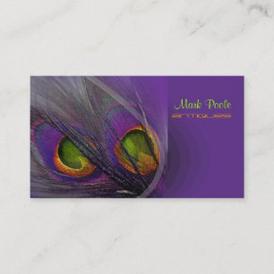 Tarjeta De Visita PixDezines Psychedelic Peacock, Personalizar!