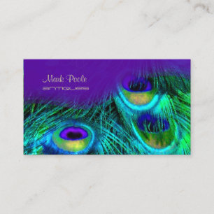 Tarjeta De Visita PixDezines Psychedelic Peacock, Personalizar!