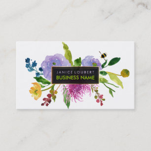 Tarjeta De Visita PixDezines ranunculus/acuarela/floral