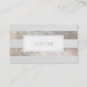 Tarjeta De Visita PixDezines rayas de platino/plata falsa