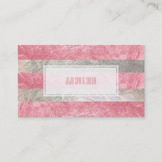 Tarjeta De Visita PixDezines rayas/hoja de falso rosa