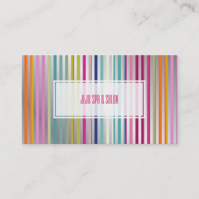 Tarjeta De Visita PixDezines rayas malibu/plata (Anverso)