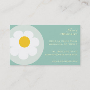 Tarjeta De Visita PixDezines retro daisies/color de fondo diy