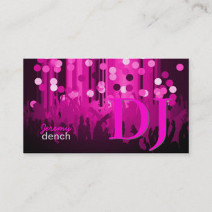 Tarjeta De Visita PixDezines Retro DJ+sala de baile