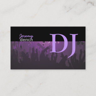 Tarjeta De Visita PixDezines Retro DJ+sala de baile