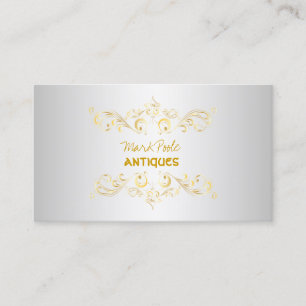 Tarjeta De Visita PixDezines Ríos Antiguos/Faux Gold Filigree
