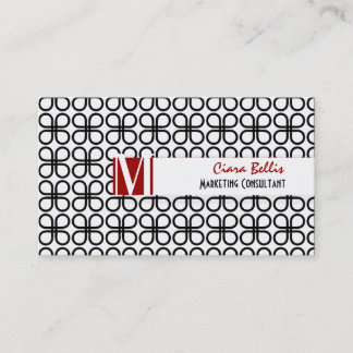 Tarjeta De Visita PixDezines Ropa Retro Blanco + Negro