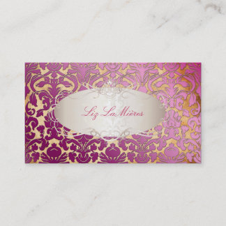 Tarjeta De Visita PixDezines rosa polvoriento flora damasco/ pergami