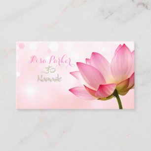Tarjeta De Visita PixDezines serenidad loto rosa, Om yoga, sanadores