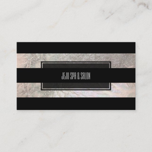 Tarjeta De Visita PixDezines stripes/negro/falso plata (Anverso)