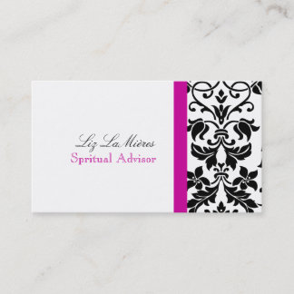 Tarjeta De Visita PixDezines Tanza Damask/DIY colores!!/magenta