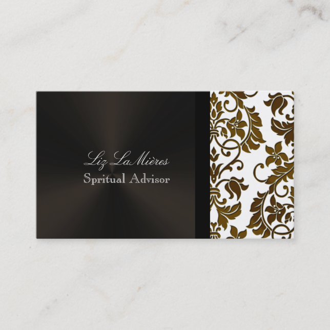 Tarjeta De Visita PixDezines Tanza Damask/DIY fondo/blanco (Anverso)