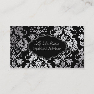 Tarjeta De Visita PixDezines Tanza Damask/fondo de bricolaje/negro
