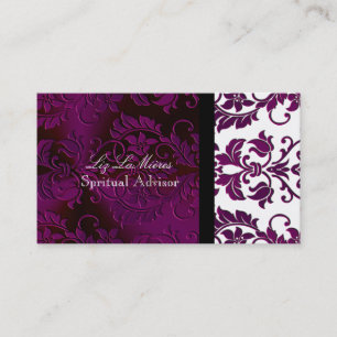 Tarjeta De Visita PixDezines Tanza Damask/fondo/Hacer uno mismo/plum