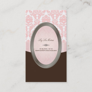 Tarjeta De Visita PixDezines versailles damasco/rosa+chocolate