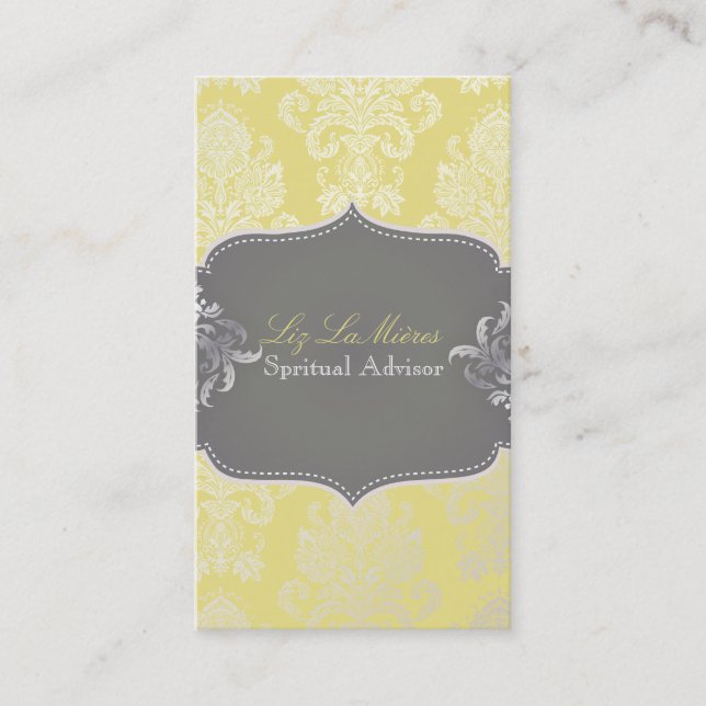Tarjeta De Visita PixDezines Victorian Damask/DIY color (Anverso)