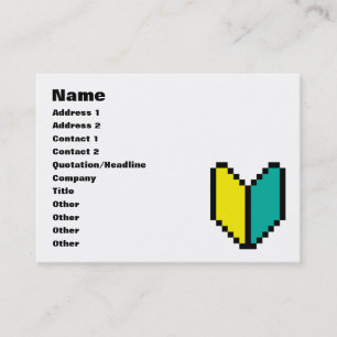 Tarjeta De Visita Pixel Wakaba de 8 bits/Marca Shoshinsha