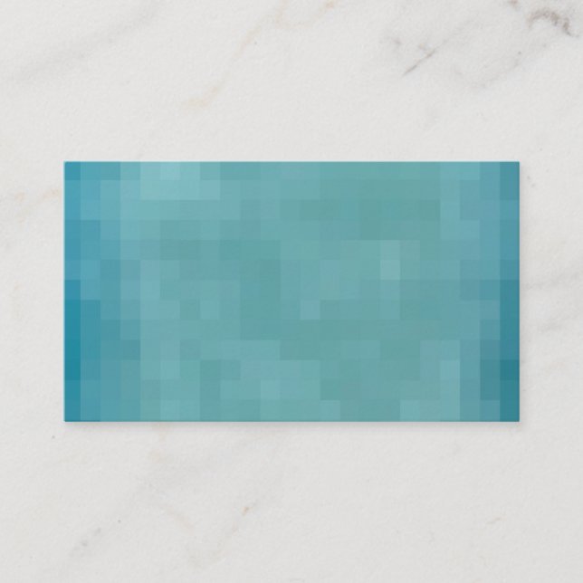 Tarjeta De Visita Pixelated Grunge Background - Teal (Anverso)