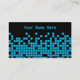 Tarjeta De Visita Pixeles azules