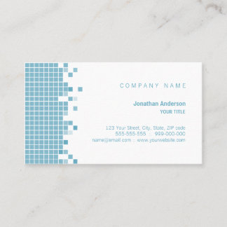 Tarjeta De Visita Pixeles azules creativos