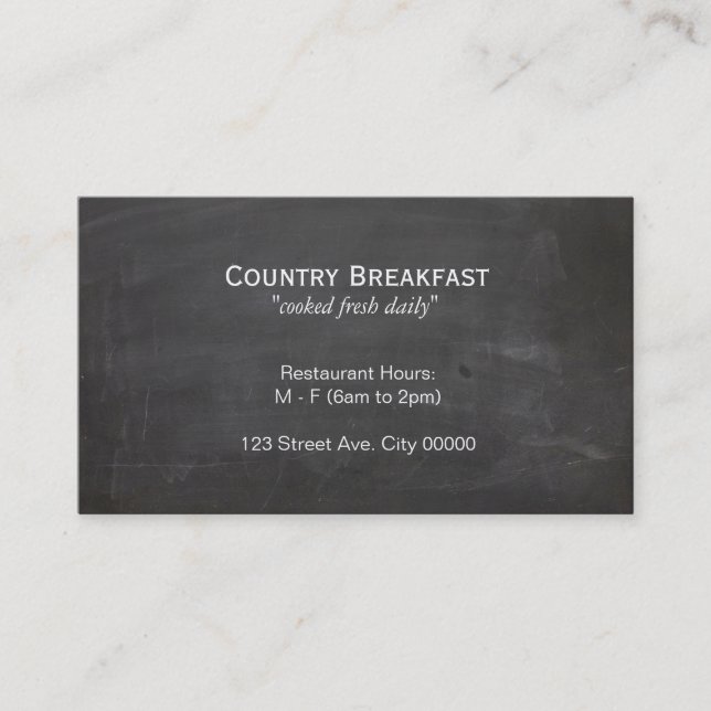 Tarjeta De Visita Pizarra (Anverso)