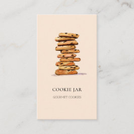Tarjeta De Visita Pizarra de la panadería Cookie - acuarela