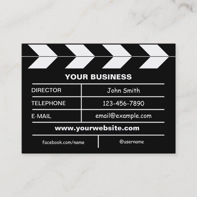 Tarjeta De Visita Pizarra de la película (Anverso)