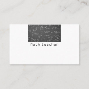 Tarjeta De Visita Pizarra de matemáticas profesor de matemáticas