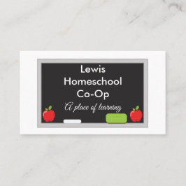 Tarjeta De Visita Pizarra del gallinero de Homeschool con las
