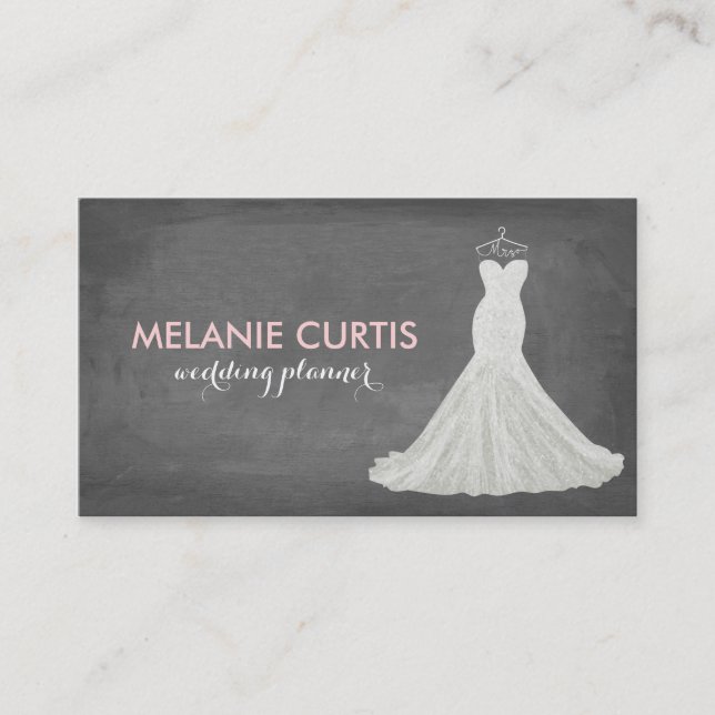 Tarjeta De Visita Pizarra fabulosa del vestido de boda (Anverso)