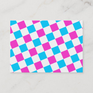 Tarjeta De Visita Pizarra rosa y Aqua