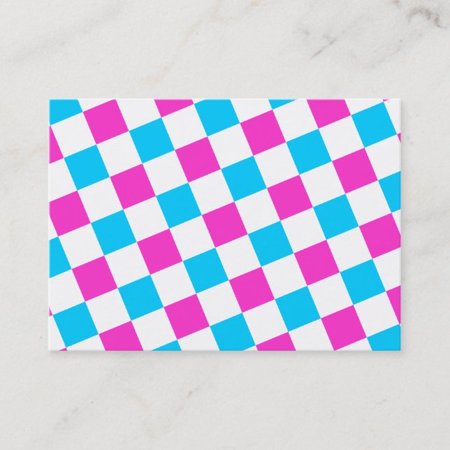 Tarjeta De Visita Pizarra rosa y Aqua (Anverso)