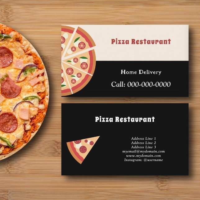 Tarjeta De Visita Pizza (Pizza Business Card)