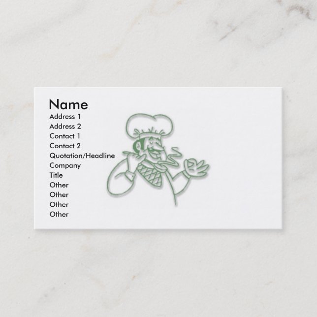 Tarjeta de visita Pizza (Anverso)