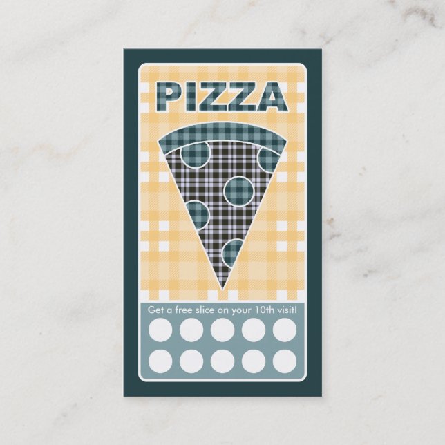 Tarjeta De Visita pizza de plante (Anverso)