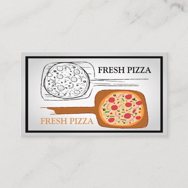 Tarjeta De Visita Pizza fresca (Anverso)