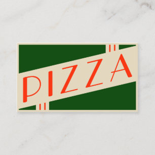 Tarjeta De Visita pizza retra