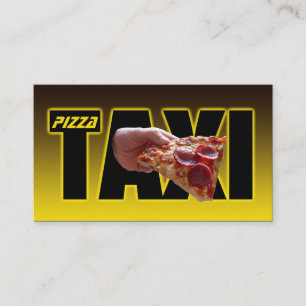 Tarjeta De Visita Pizza taxi servicio de entrega de pizzas taxi taxi