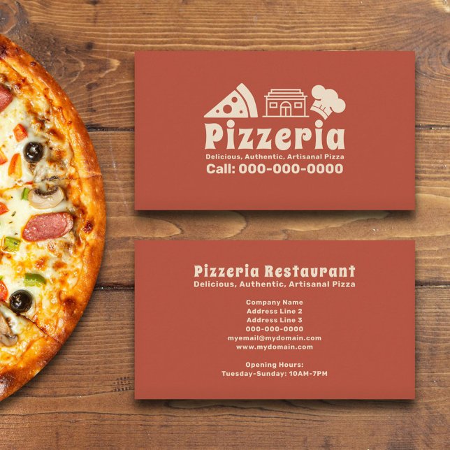 Tarjeta De Visita Pizzeria (Pizzeria Business Card)