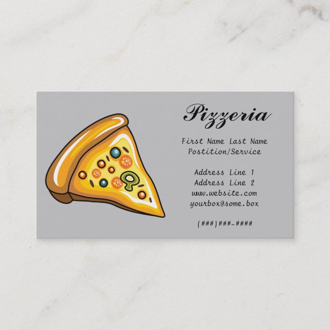 Tarjeta De Visita Pizzeria (Anverso)