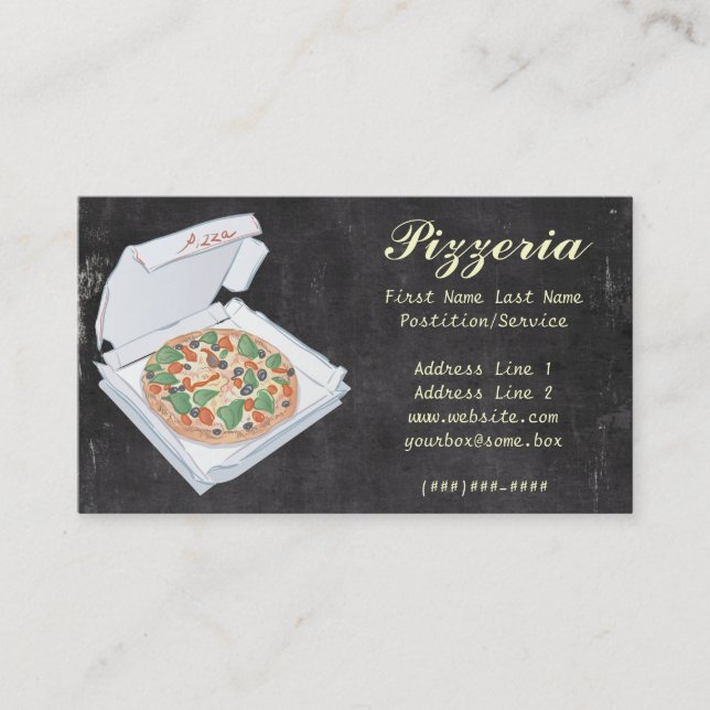 Tarjeta De Visita Pizzería (Anverso)