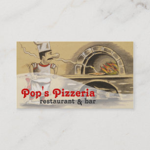 Tarjeta De Visita Pizzería Comida Restaurante Comedor Comida Para Ll