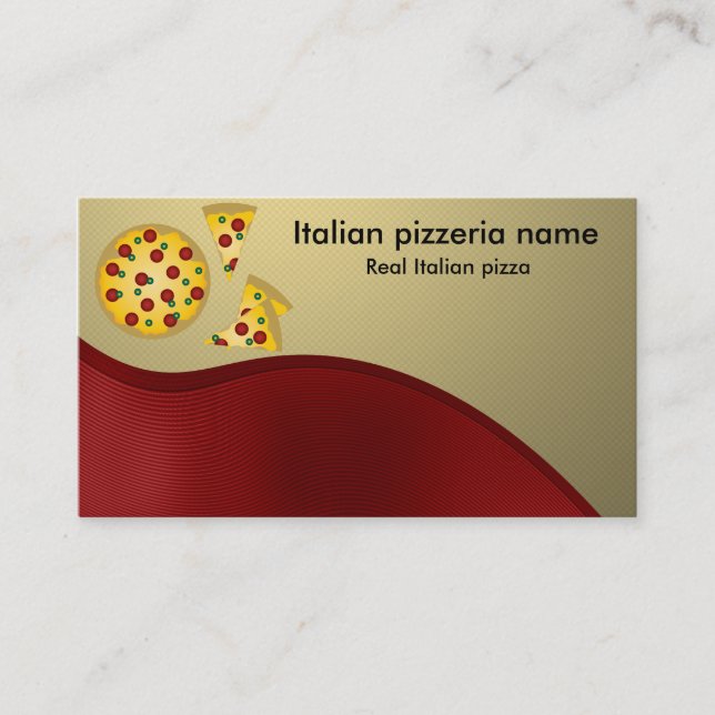 Tarjeta De Visita Pizzería italiana (Anverso)