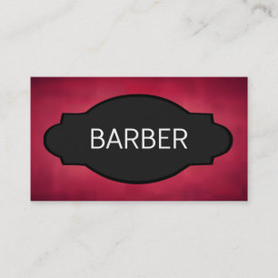 Tarjeta De Visita Placa Barber Elegant Name