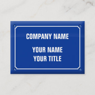 Tarjeta De Visita placa de calle - FRANCIA
